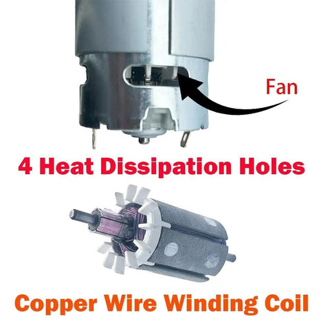 Boost Your Ride On With A 24V RS555 Motor Upgrade, 40000RPM, 23T Pinion, Four Hole Heat Sink, Pure Copper Windings