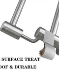 Double Bath Towel Bar 24 Inch Heavy Duty Wall Mounted Rack In SUS304 Stainless Steel Brushed Finish Two Rails Close-up