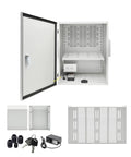 Built Damn Tough Nema Outdoor Electrical Box Enclosure IP65 Weatherproof Heavy Duty Panel with open door showing interior components.