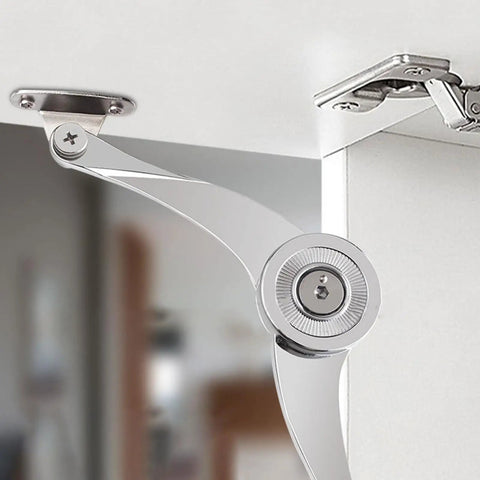 Two Pack Heavy Duty Lid Hinges Soft Close Replacement for Kitchen Cabinets closeup showing zinc alloy construction