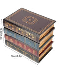Stack of European Style Hollowed Out Decorative Fake Book Safe With Hidden Compartment To Stash Jewelry And Cash