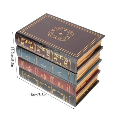 Stack of European Style Hollowed Out Decorative Fake Book Safe With Hidden Compartment To Stash Jewelry And Cash