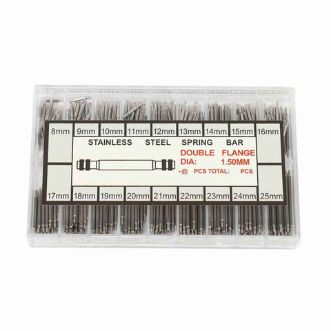 Watch Band Pin Kit 360 Pieces 8 To 25mm Spring Bar Set For Link Removal And Strap Adjustments Pro Grade Durable Stainless Steel