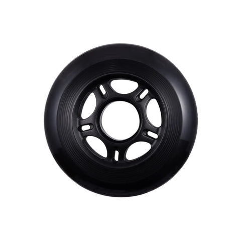 Single black Inline Skate Wheels 76mm 24mm Thick 4 Pack For Indoor And Outdoor Skating, high-density urethane roller blade wheel