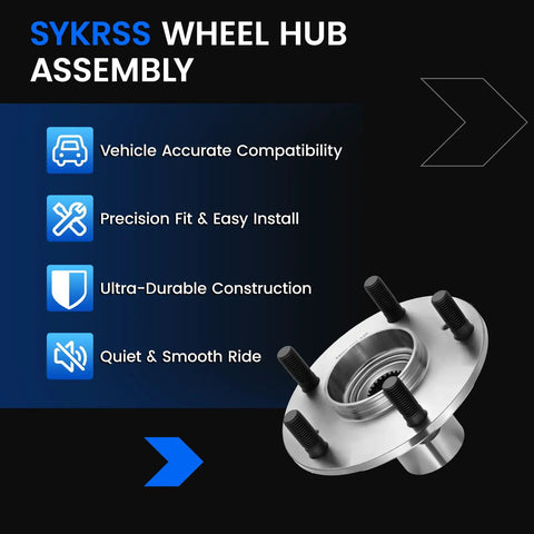 Straight Up Heavy Duty Front Wheel Hub And Bearing Assembly Kit For Honda Civic 2012 To 2015 showing precision fit and durable construction.