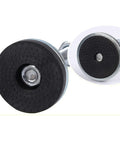 Heavy Duty Stainless Steel Leveling Feet For Industrial Equipment 4 Pack Polished Feet With Washer Anti Skid Base For Stable Machines Even Weight Distribution Built Tough Foot Pads For Long Lasting Support, black anti-skid base