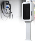 Hella Heavy Duty EV Charger Enclosure Lock Box with Combination Lock for Tesla mounted on wall with charging cable.