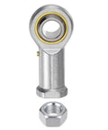 Beefy Female Rod End Bearing With Three Quarter Inch Bore And Three Quarter Inch Right Hand Thread Self Lubricating Joint Rod Ends Includes Jam Nut For Tough Durable Mechanical Linkages, silver steel rod end with jam nut