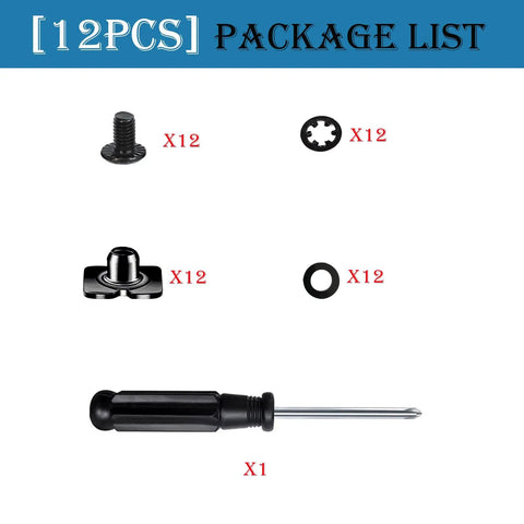 Football Back Plate Hardware Kit With Screws Nuts Washers Gaskets Chicago Screws includes 12 screws, washers, nuts, and screwdriver