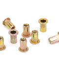 200 Piece Zinc Colored M3 Rivet Nut Fastener Kit With Threaded Inserts For Metal Panels And Pipes Galvanized Finish For Oxidation Resistance And Durable Heavy Duty Hardware Fittings For DIY Projects., zinc-plated M3 rivet nuts