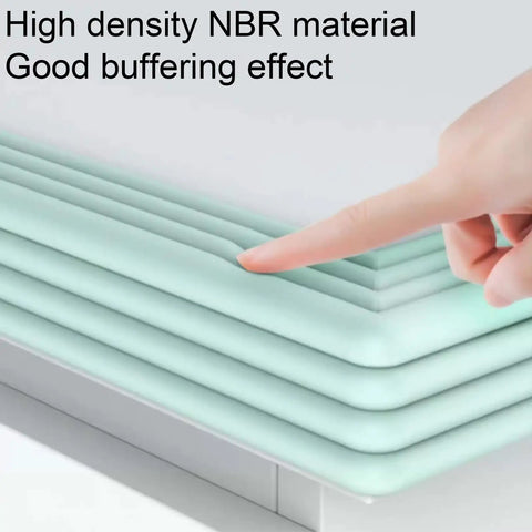 Foam Edge Protectors And Corner Guards Bumpers For Furniture Grey 4 Pack With Pre Applied Adhesive showing softness