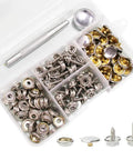 Boat Cover Snap Kit Marine Grade Canvas Snaps And Fasteners With Two Setting Tools 60 Pieces Silver Color For Do It Yourself Sewing