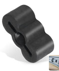 Premium Rubber Drawer Slide Bumpers For Furniture With Silent Soft Close Cushioning shown in black rubber designed for quiet drawer operation.