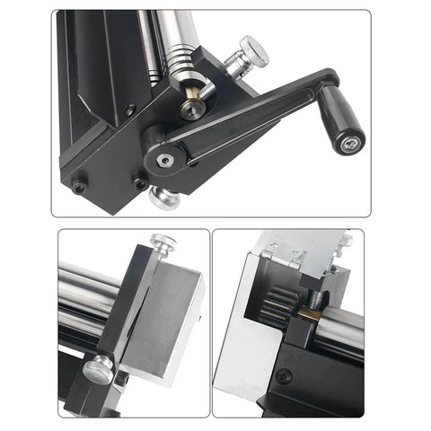 Hand Cranked Plate Rolling Machine For Sheet Metal Bending With Adjustable Radius And Heavy Duty Bead Roller Stand For Steel And Galvanized Sheets Shop Floor Essential