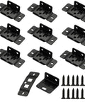10 Pack L Shape Stainless Steel Right Angle Corner Brackets With Screws Interlocking Hidden Furniture Connectors