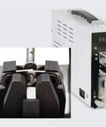 Heavy Duty Electric Wire Stripper For No Mess Cable Prep And Razor Sharp Cutting showing adjustable knobs and blade angle.