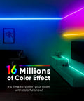 Colorful room with 24V RGB Neon Rope Light With Smart App Control And Music Sync 32 Feet LED Strip for vibrant wall lighting