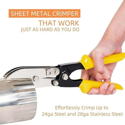 Using Heavy Duty Five Cutter Sheet Metal And Gutter Crimper For 24 To 28 Gauge Ductwork And Venting with rust-resistant carbon steel.