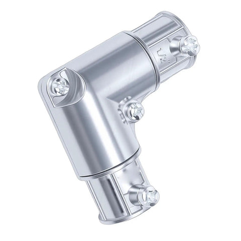 1/2 Inch Zinc Alloy 90 Degree Conduit Fitting Inside Corner Pull Elbow Electrical Metallic Tubing Coupling close up view