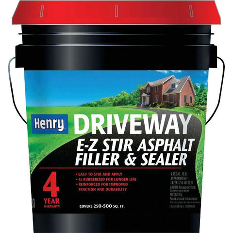 EZ Stir Rubber Driveway Asphalt Filler Sealer For Cracks Up To One Eighth Inch Quick Patch container front view