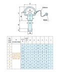 Technical diagram of Quick Release Pin Stainless Steel 4mm 5mm Spring Ball Lock Pin dimensions and specifications.