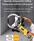 Heavy Duty Electric Brushless Circular Saw Bad Boy Workhorse With 5000 Watts Driving A No Sweat 290 Millimeter Cut Depth in action.