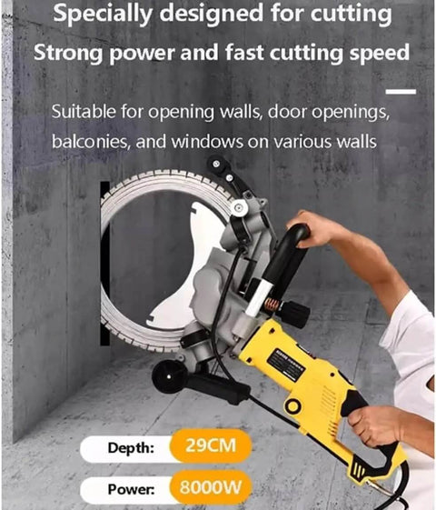 Heavy Duty Electric Brushless Circular Saw Bad Boy Workhorse With 5000 Watts Driving A No Sweat 290 Millimeter Cut Depth in action.