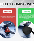 Effect comparison of Magnetic Ev Charger Port Cover With All Weather Rain Snow Uv Shield For Electric Cars protecting against elements.
