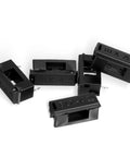 30 Pack 5 X 20 mm PCB Fuse Holder Kit Black Plastic Mount With Cover scattered in a pile for circuit protection and repairs