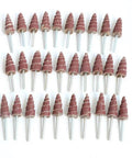 Pro Grade Flap Wheel Grinders With 10mm And 12mm Shank Cones for sanding wood and metal, 80-320 grit, set of 24.
