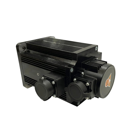 Straight Up Heavy Duty 3.8Kw Ac 220V Servo Motor And Driver Combo Cnc Control System Kit with connectors and vents.