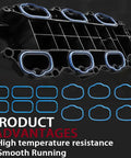 3.6L High Performance Valve Cover Gasket Set Plus Intake Manifold Gasket Kit For 2011 To 2020 Chrysler 200 300 Dodge Challenger Jeep Cherokee Wrangler Ram V6 Engines, black rubber gaskets