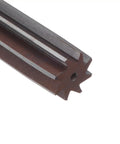 Close-up view of the tip of a Hand Reamer 22mm Alloy Tool Steel H8 with 8 straight flutes for precision drilling