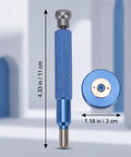 Alloy Steel Watch Bearing Opener With Anti Slip Handle For E2000 Movement Maintenance, 11 cm long and 3 cm base, blue grip