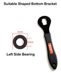 Slotted 16mm Bottom Bracket Adjustable Cup Wrench For Bikes alongside left side bearing measurement
