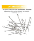 Pro Grade Heavy Duty Cotter Pins Split Pin Kit 2 3 4 Size Set 480 Pcs Total R Clip Hairpin Style Fasteners stainless steel
