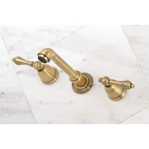 Old World Charm English Country Style Wall Mount Roman Tub Faucet With Solid Brass Construction And No-Drip Ceramic Disc Cartridge