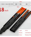 2 Pack Heavy Duty Metal Drawer Slides Bottom Mounted Concealed Cabinet Hardware Smooth As Butter Steel Rails For Furniture Rock Solid Build Zero Exposed Tracks 45cm length and cold rolled steel construction.