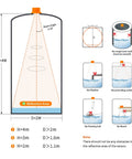 Diagram showing installation of WiFi Water Level Sensor For Tanks With No Fuss Remote Smart Life App Alerts, Multi Tank Monitor.