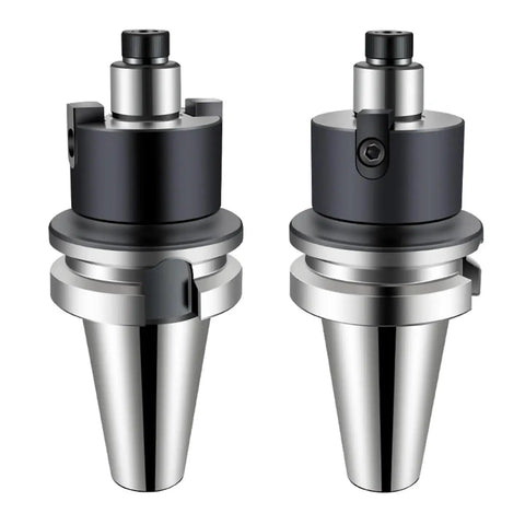 Heavy Duty FMB Face Milling Cutter Tool Holder For CNC And Lathe Machining With BT30 BT40 BT50 Collets And 45L To 200L Long Reach Sizes head-on view with dual taper profiles.