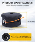 Speed Feed 400 Trimmer Head for Straight Shaft String Trimmers Fits Echo Honda Husqvarna Shindaiwa Stihl and More, side view