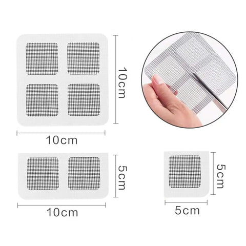 20 Piece Self Adhesive Fiberglass Screen Repair Patch Kit For Window Screens Doors Tents And RV Mesh With Clear Tape