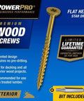 Exterior Wood Screws For Decks And Outdoor Projects, Size 8 X 1-1/2 Inch, Bronze, Epoxy-Coated, T25 Star Bit Included