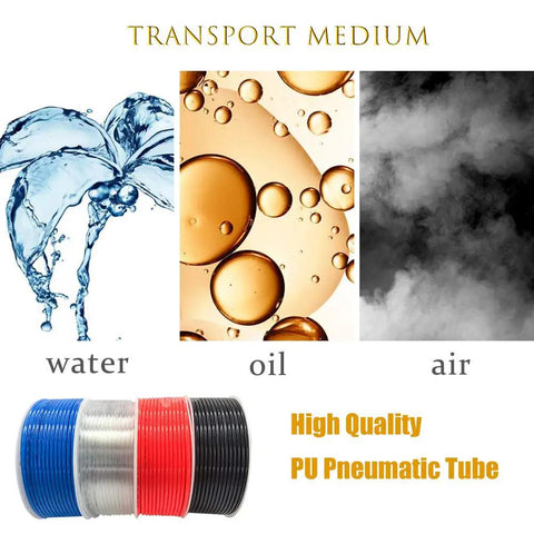 Clear PU Polyurethane Air Hose 6mm Outer Diameter 4mm Inner Diameter, 32.8ft/10m Length for water, oil, air transfer