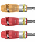 Rugged Aluminum Alloy Electric Wire Stripper And Twist Splicer Fits Standard Power Drills for small to medium gauge wires in three sizes.
