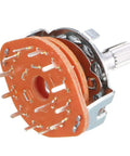 Five Pieces 1 Pole 12 Position Rotary Switch With 6mm Knurled Shaft 13 Pin Band Selector Metal And Plastic Construction Ideal For DIY Electronics Projects