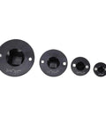 Top Tier 4 Piece Low Impact Socket Adapter Set With Magnetic Drive Ratchet Converter Kit And Compact Wrench Adapters For Quick Size Swap From Quarter To Inch Drivers Perfect For Tight Spaces, four black steel adapters