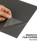 Close-up of Non Adhesive A4 Polarizing Film Sheets 7.8x11.8 Inch with protective film peeled back by hand.