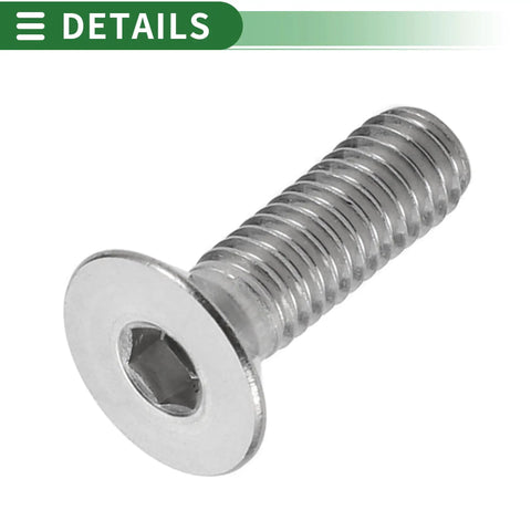 Universal Car Modification M6 Gasket Bolt For License Plate Frame, M6x1.0, Aluminum Alloy, Rust Resistant Replacement Kit