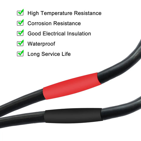 Heavy Duty Heat Shrink Tubing Kit 220 Pcs 3 To 1 Adhesive Lined Marine Grade Black And Red with durability features.